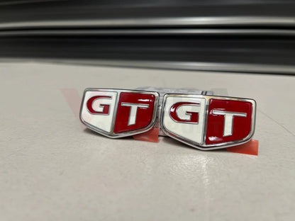 Front Gt Emblem Set (Rhs & Lhs) To Suit Nissan Skyline R33 Gts-T And Gts Models Emblems Badges