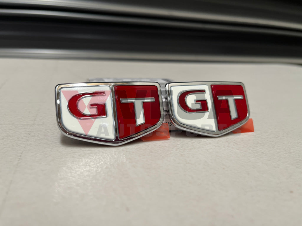 Front Gt Emblem Set (Rhs & Lhs) To Suit Nissan Skyline R33 Gts-T And Gts Models Emblems Badges