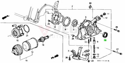 Front Oil Pump Seal To Suit Honda B Series Engines 91212-Pr3-003 Engine