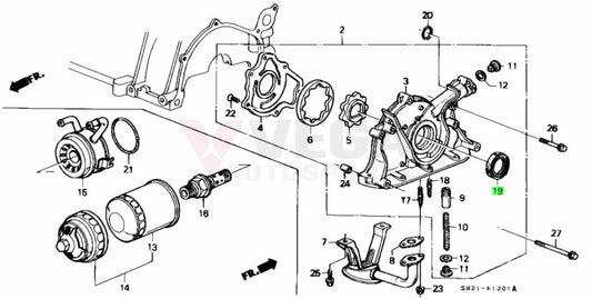 Front Oil Pump Seal To Suit Honda B Series Engines 91212-Pr3-003 Engine
