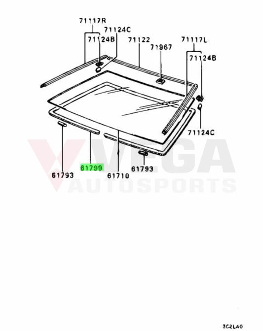 Rear Window Dam Seal To Suit Mitsubishi Lancer Evolution 7 / 8 9 Ct9A Mb292508 Body Mouldings Seals