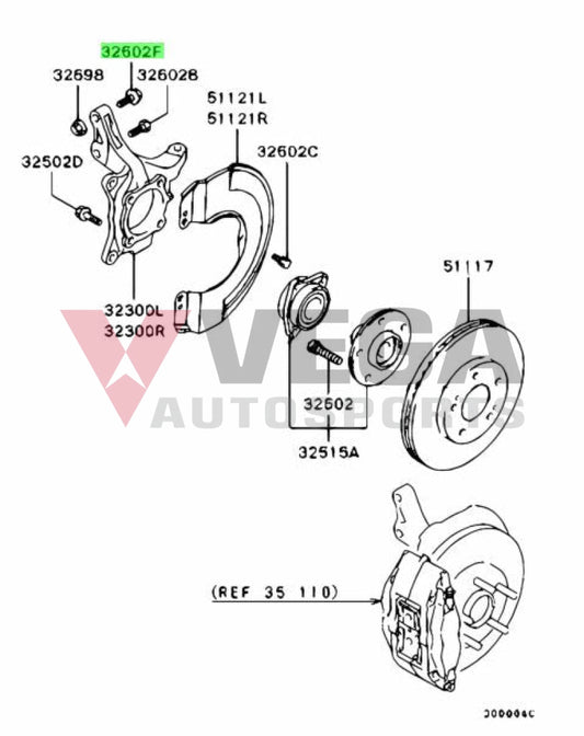 Front Strut Bolt 14x65mm to suit Mitsubishi Lancer Evolution 7 8 9 MU000284 Nuts / Bolts / Screws