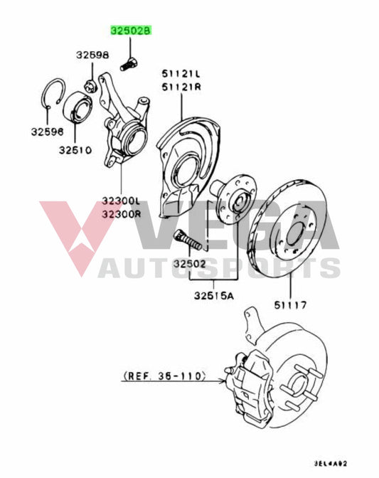 Front Strut Bolt (Lower) 14x65mm to suit Mitsubishi Lancer Evolution 7 8 9 MU140067 Nuts / Bolts / Screws