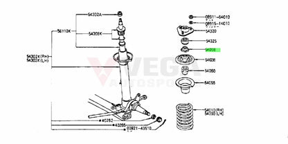 Front Strut Dust Seal to suit Datsun Sunny Truck B120 54059-H1000 Suspension