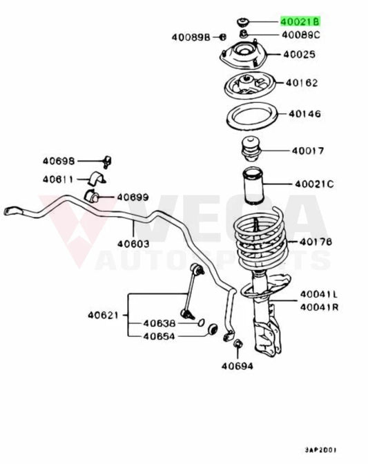 Front Suspension Upper Stut Top Cover to suit Mitsubishi Lancer Evolution 4 - 10 MB109960 Steering and Suspension