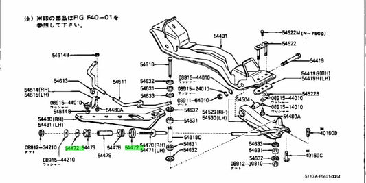 Front Tension Rod Washer (2-Piece) to suit Datsun B310 120Y B120 Sunny Truck 54472-H8500 Steering and Suspension