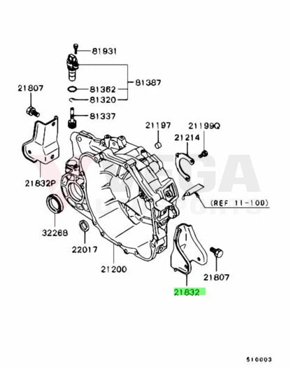 Front Transmission Engine Mount to suit Mitsubishi Lancer Evolution 4 - 9 MD759723 Gearbox and Transmission