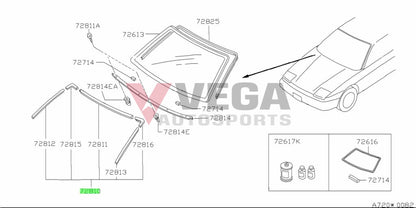 Front Windscreen Moulding Set To Suit Nissan Silvia S13 / 180Sx 72750-52F10 Body Mouldings Seals