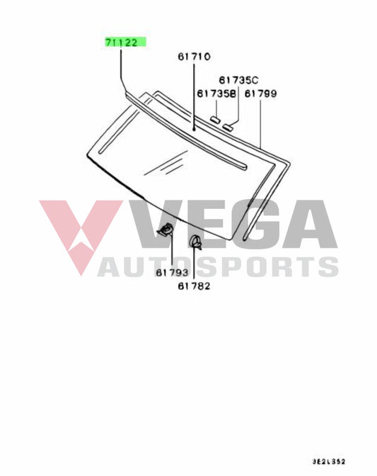 Front Windscreen Upper Moulding to suit Mitsubishi Lancer Evolution 1 / 2 / 3 MB696789 Exterior