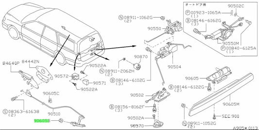 Fuel Cable Retainer Nut To Suit Nissan Silvia S13 S14 S15 Skyline R32 R33 Models And Z32 84656-50A10