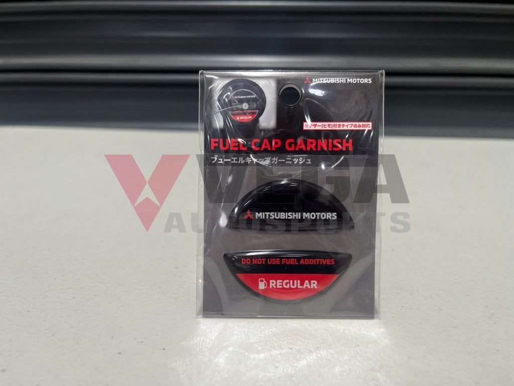 Fuel Cap Garnish Mitsubishi Regular Octane To Suit Various Models - Srg10037R Emblems Badges And