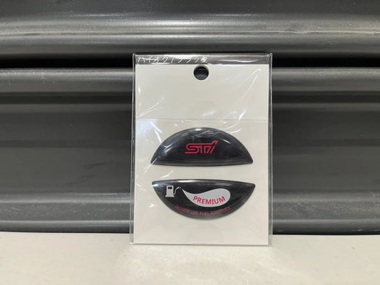Fuel Cap Garnish Sti Premium To Suit Various Subaru Models - Stsg18100640 Emblems Badges And Decals