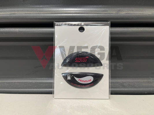 Fuel Cap Garnish Sti Premium To Suit Various Subaru Models - Stsg18100640 Emblems Badges And Decals