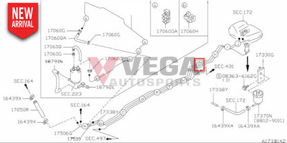 Fuel Line Clip (3-Line) To Suit Nissan Skyline R32 Models Silvia S13 / 180Sx 01561-00291