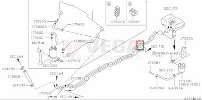Fuel Line Clip (3-Line) To Suit Nissan Skyline R32 Models Silvia S13 / 180Sx 01561-00291