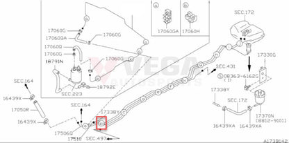Fuel Line Clip (4-Line) To Suit Nissan Skyline R32 Models Silvia S13 / 180Sx 01561-00341