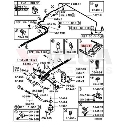 Fuel Pipe Protector To Suit Mitsubishi Lancer Evolution 5 / 6 Cp9A Exterior