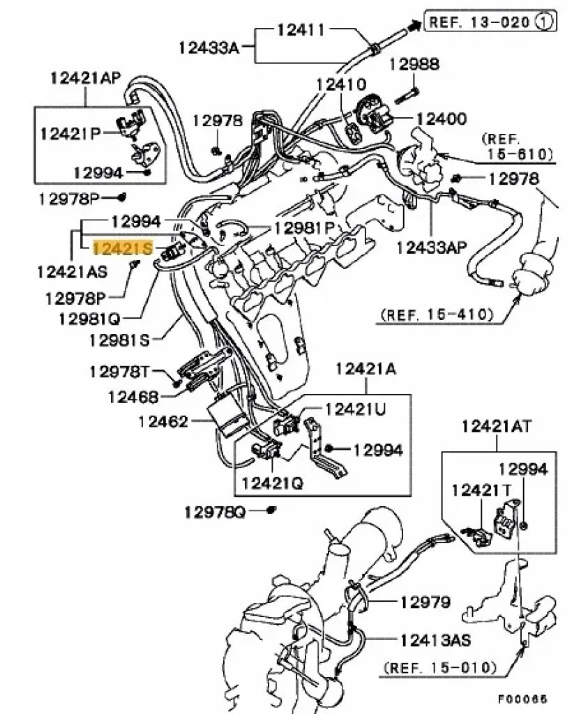 Fuel Pressure Control Solenoid To Suit Mitsubishi Lancer Evolution 7 / 8 9 Ct9A Md320313 Electrical