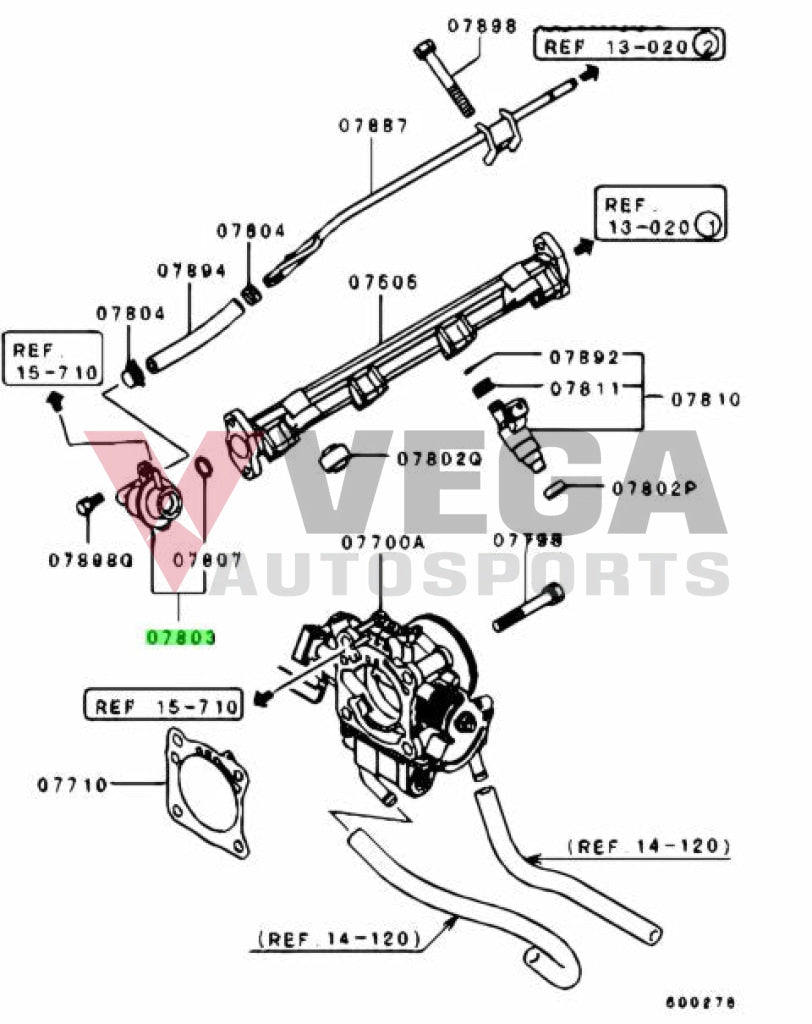 Fuel Pressure Regular (Oem) To Suit Mitsubishi Lancer Evolution 4 - 9 Cn9A Cp9A Ct9A Md320749 Engine