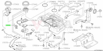 Fuel Pump EGI Assembly to suit Nissan Silvia S14 / S15 & Skyline R33 / R34 GTR 17051-70T00 - Fuel