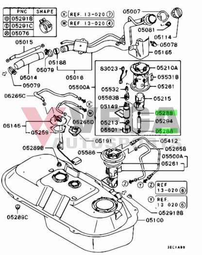 Fuel Pump Grommet Set (2-Piece) To Suit Mitsubishi Lancer Evolution 7 - 9 Mr431121