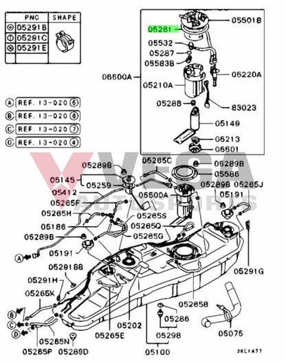 Fuel Sending Unit Gasket To Suit Mitsubishi Lancer Evolution 7 / 8 9 Ct9A Mn106046 Engine