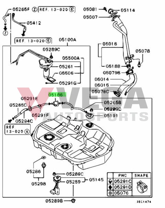 Fuel Tank Vapor Valve To Suit Mitsubishi Lancer Evolution 4 / 5 6 Mr239350