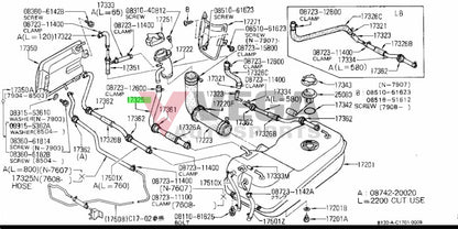 Fuel Ventilation Hose To Suit Datsun Sunny Truck B120 17325-G1400