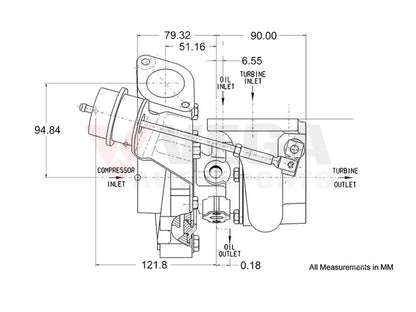 GARRETT GT2859R TURBOCHARGER (AKA GTR -9'S) G836026-5002S to suit Nissan Skyline R32 GTR / R33 GTR / R34 GTR - Vega Autosports