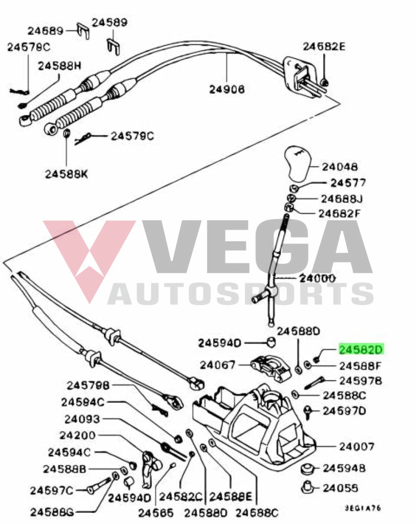 Gear Shift Nut to suit Mitsubishi Lancer Evolution 4 - 9 (5-Speed) MF445004 Gearbox and Transmission