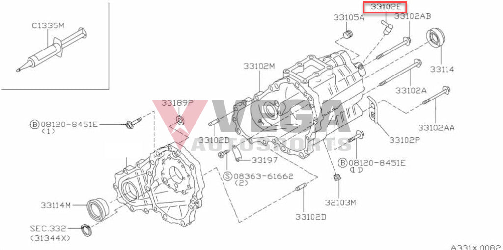 Gearbox Breather To Suit Nissan R32 / R33 R34 Silvia S13 S14 S15 And 180Sx Models 38322-41G00