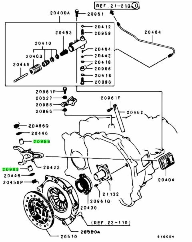Gearbox Clutch Fork Bushing to suit Mitsubishi Lancer Evolution 4 - 6 ME581152 - Gearbox and Transmission