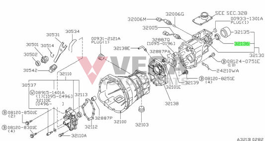 Gearbox Rear Main / Tail Shaft Oil Seal (5Spd M/T) To Suit Nissan 300Zx Z32 Skyline R33 Gts25-T &