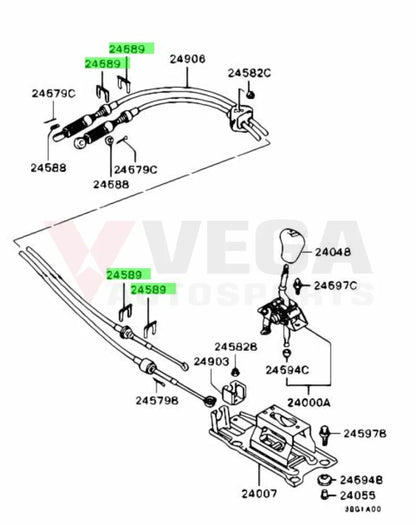 Gearshift Cable Clip to suit Mitsubishi Lancer Evolution 1 - 3 MB367526 - Gearbox and Transmission