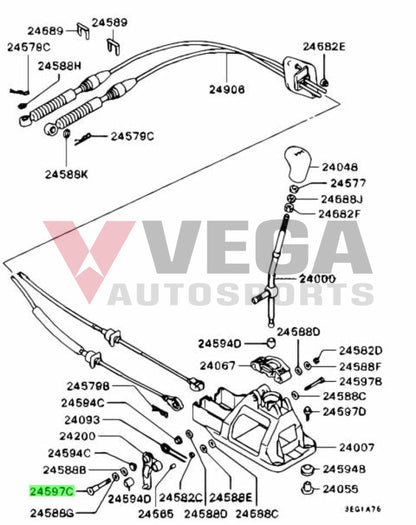 Gearshift link Bolt (5-Speed) to suit Mitsubishi Lancer Evolution 7 / 8 / 9 MR246299 Gearbox and Transmission