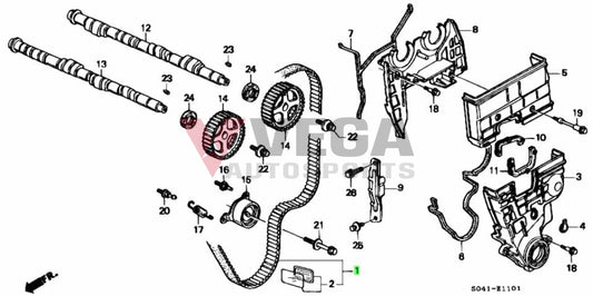 Genuine Honda Oem B18C Timing Belt 14400-P72-014 Engine