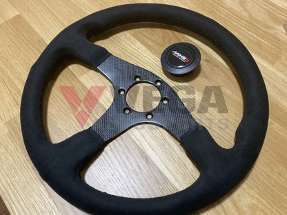 Genuine Mines Steering Wheel and Horn - Black Stitch - Vega Autosports