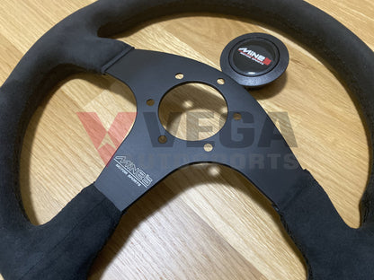 Genuine Mines Steering Wheel and Horn - Black Stitch - Vega Autosports