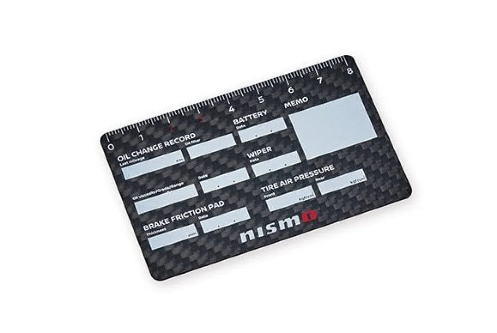 Genuine Nismo Maintenance Card Nissan Merchandise