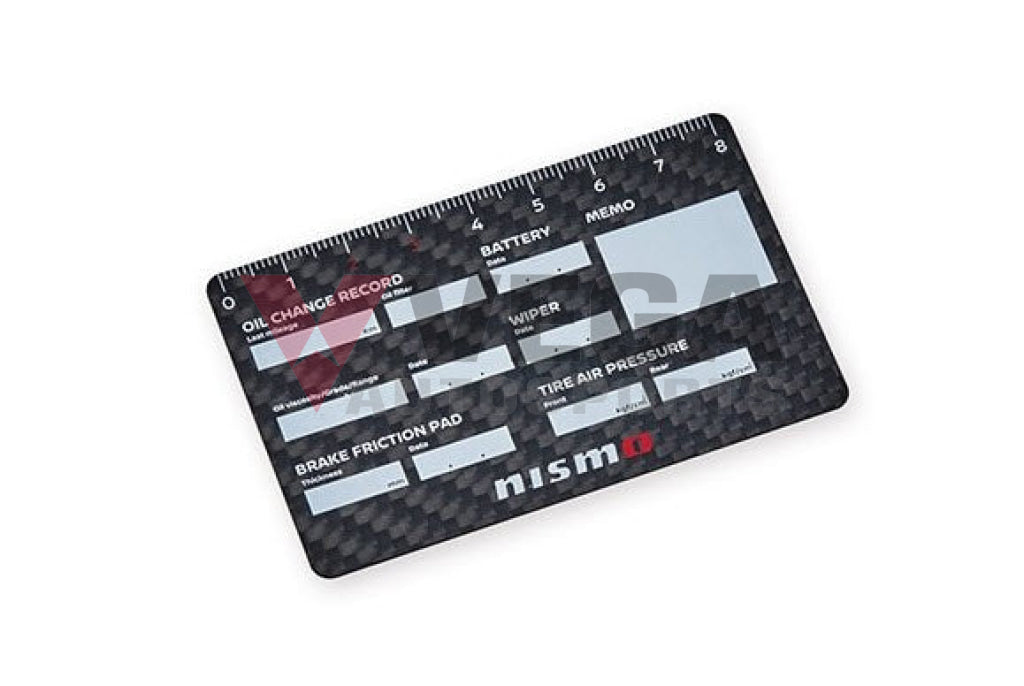 Genuine Nismo Maintenance Card Nissan Merchandise