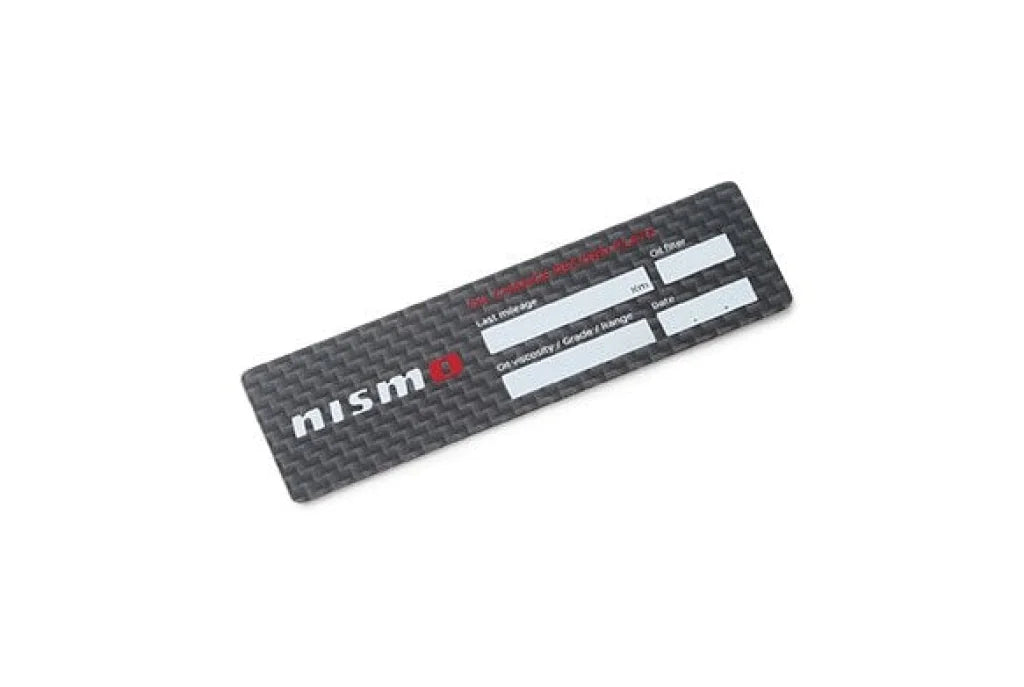 Genuine Nismo Oil Change Plate Nissan Merchandise
