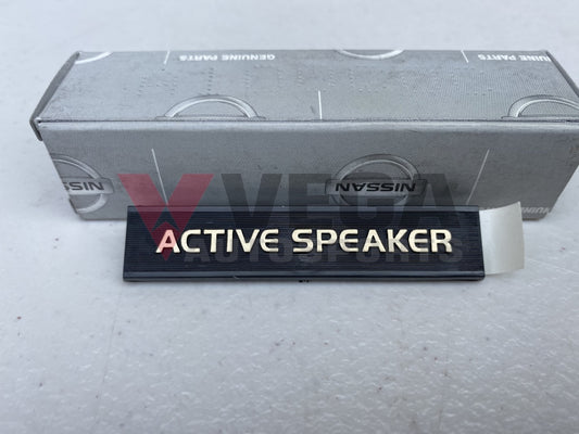 Genuine Nissan 'Active Speaker' Rear Speaker Emblem to suit Nissan Skyline R32 Models / Silvia S13 / 180SX - Vega Autosports