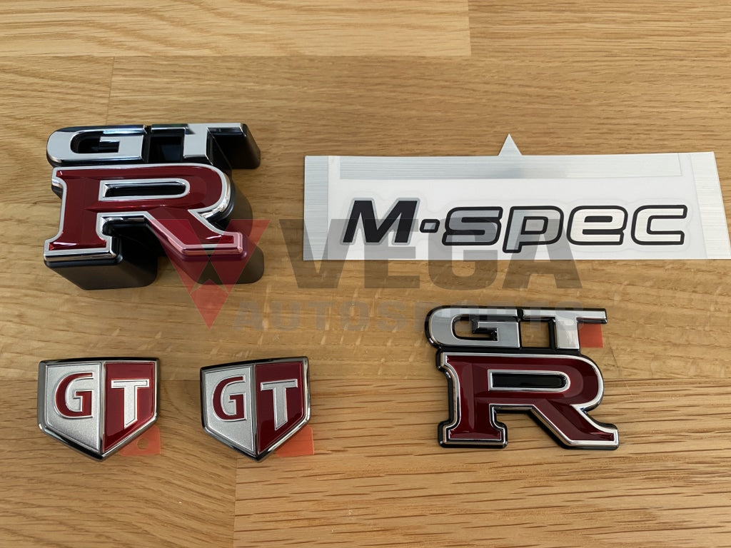 Genuine Nissan GTR OEM Emblem Set and "M-Spec" Decal to suit Nissan Skyline R34 GTR - Vega Autosports
