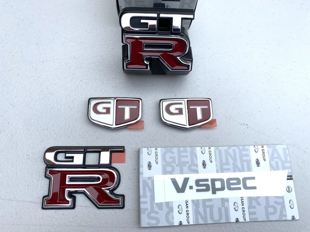 Genuine Nissan GTR OEM Emblem Set and 'V-Spec' Decal to suit Nissan Skyline R33 GTR V-Spec - Vega Autosports