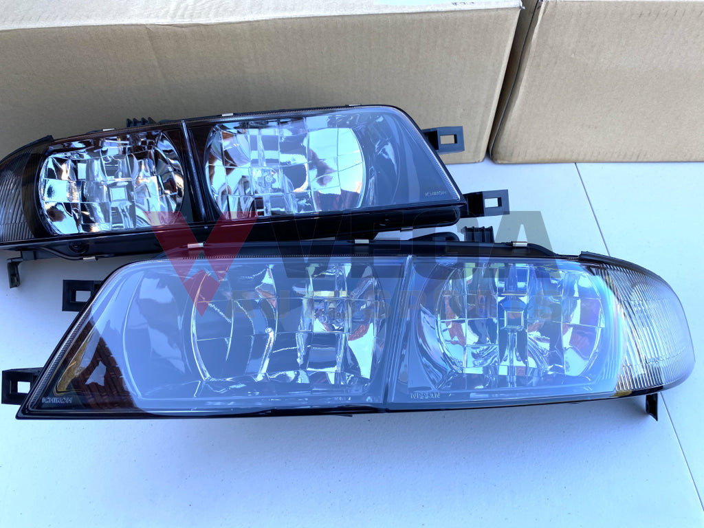 Genuine Nissan Headlight Set to suit Nissan R33 GTS-T Series 2 - Pair - Vega Autosports