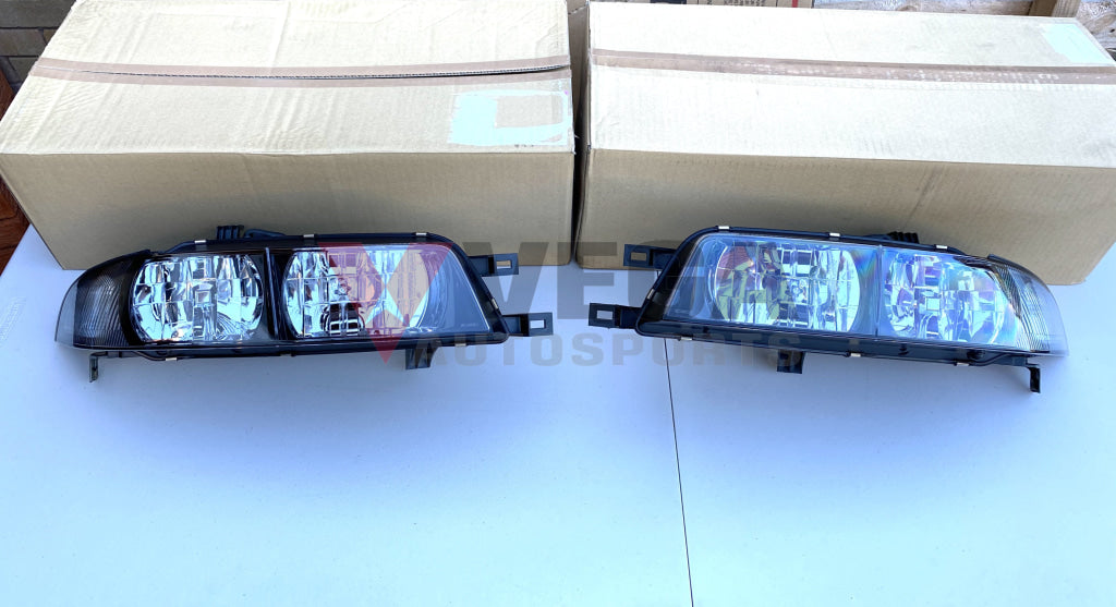 Genuine Nissan Headlight Set to suit Nissan R33 GTS-T Series 2 - Pair - Vega Autosports