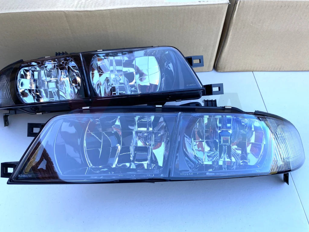 Genuine Nissan Headlight Set to suit Nissan R33 GTS-T Series 2 - Pair - Vega Autosports