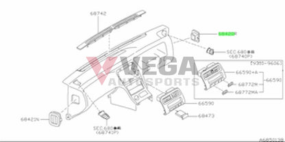 Genuine Nissan Side Grill Defroster Vent RHS to suit Nissan Silvia S14 - Vega Autosports