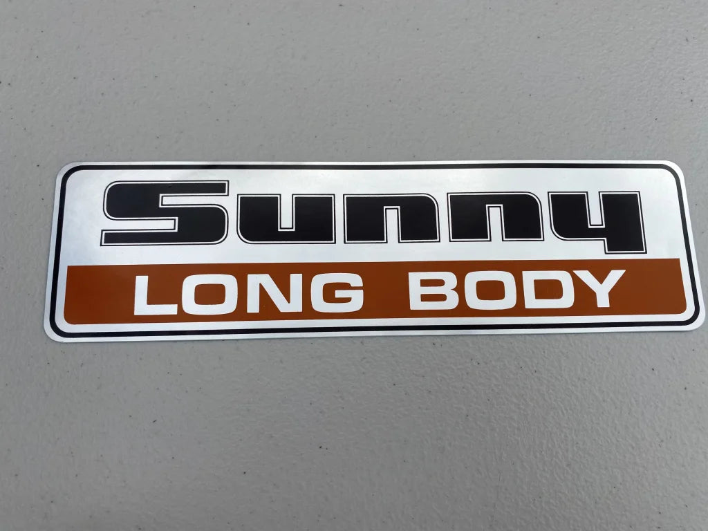 Genuine Nissan "Sunny Long Body" Decal to suit Datsun 1200 Ute B120 Sunny - Vega Autosports