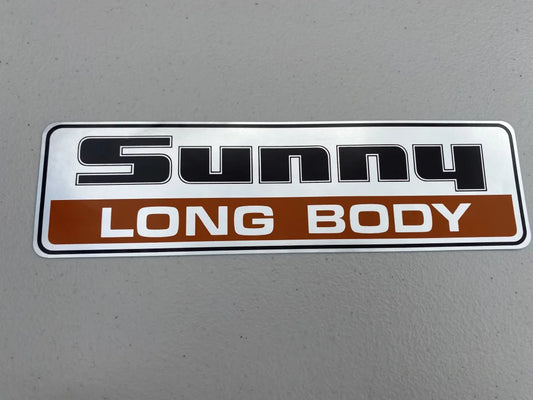 Genuine Nissan "Sunny Long Body" Decal to suit Datsun 1200 Ute B120 Sunny - Vega Autosports
